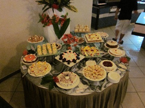 The dessert station is very appetizing